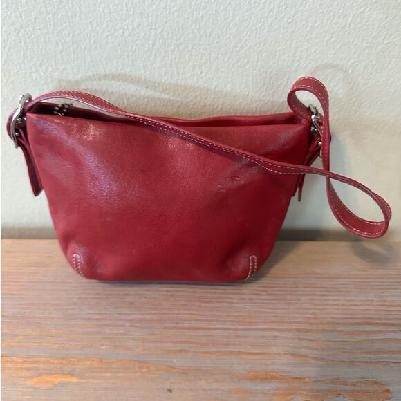 Coach Mini Bag Women's Red Leather Adjustable Strap Casual Bag with Hangtag - Picture 7 of 10
